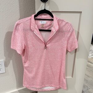 Greg Norman Collection Pink Patterned Women's Golf Shirt